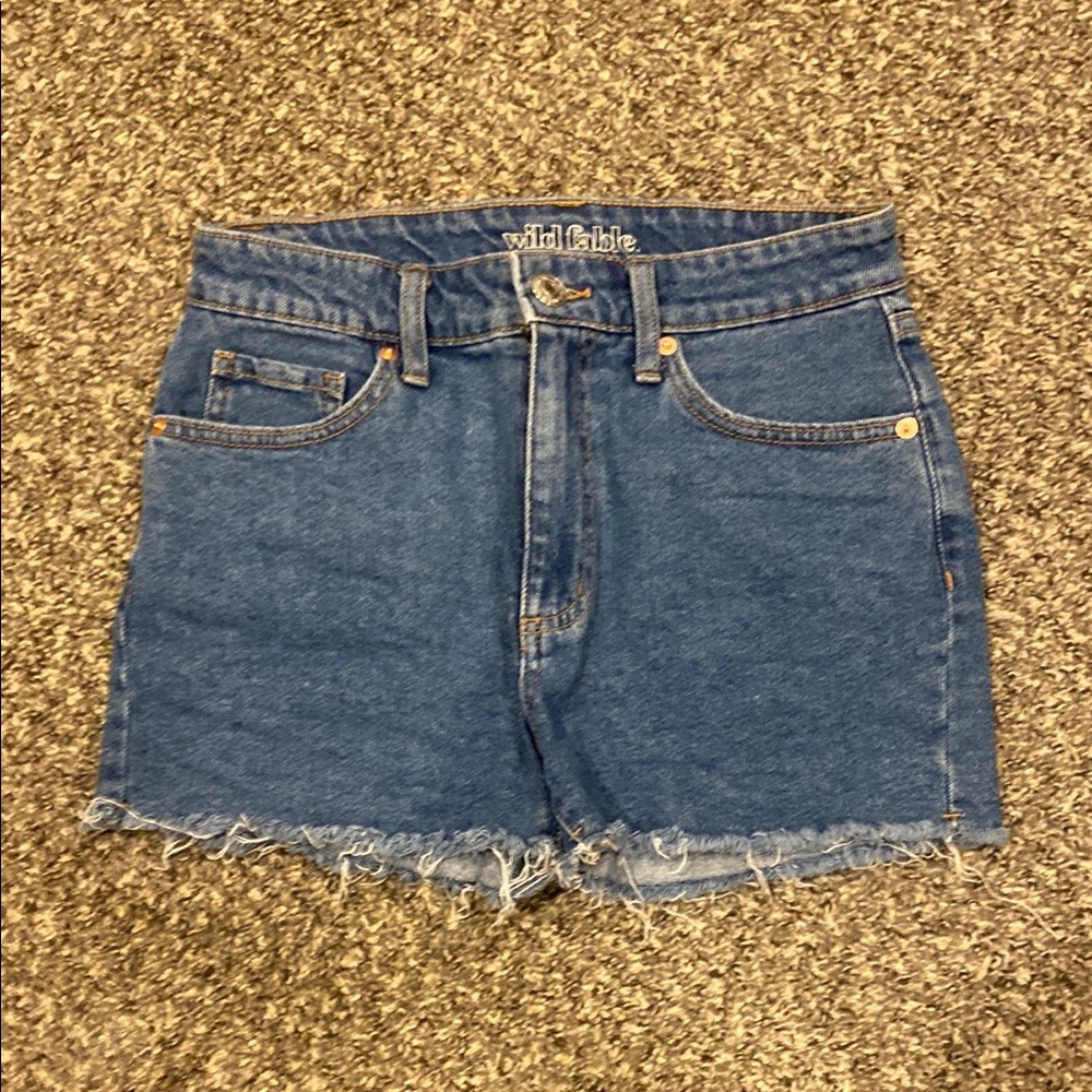 Wild Fable Blue Denim High-Rise Shorts